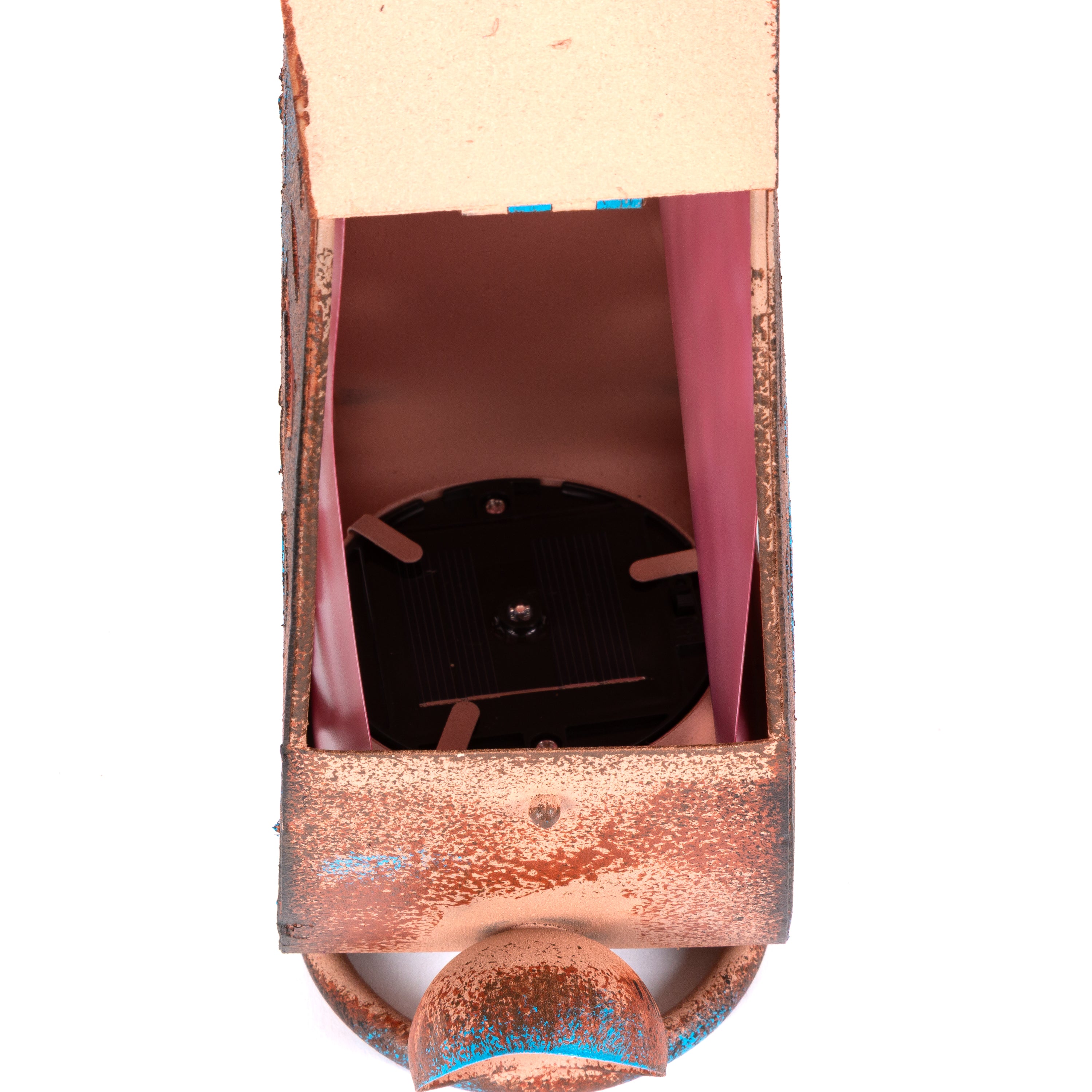 23.03 Inch Pink Outdoor Solar Lighted Metal Rabbit